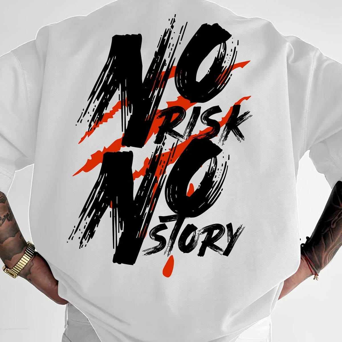 Oversized Streetwear Plus SizeNo Risk No Story