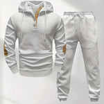 Men'sFashion Set Knit Jacquard Hoodie and Pants