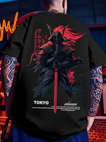 Oversized Streetwear Plus Size Japanese Samurai