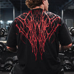 Oversized T-shirt with a lone shadow print.