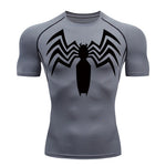 Dry Fit Athleisure Spider Print Compression Shirt 02