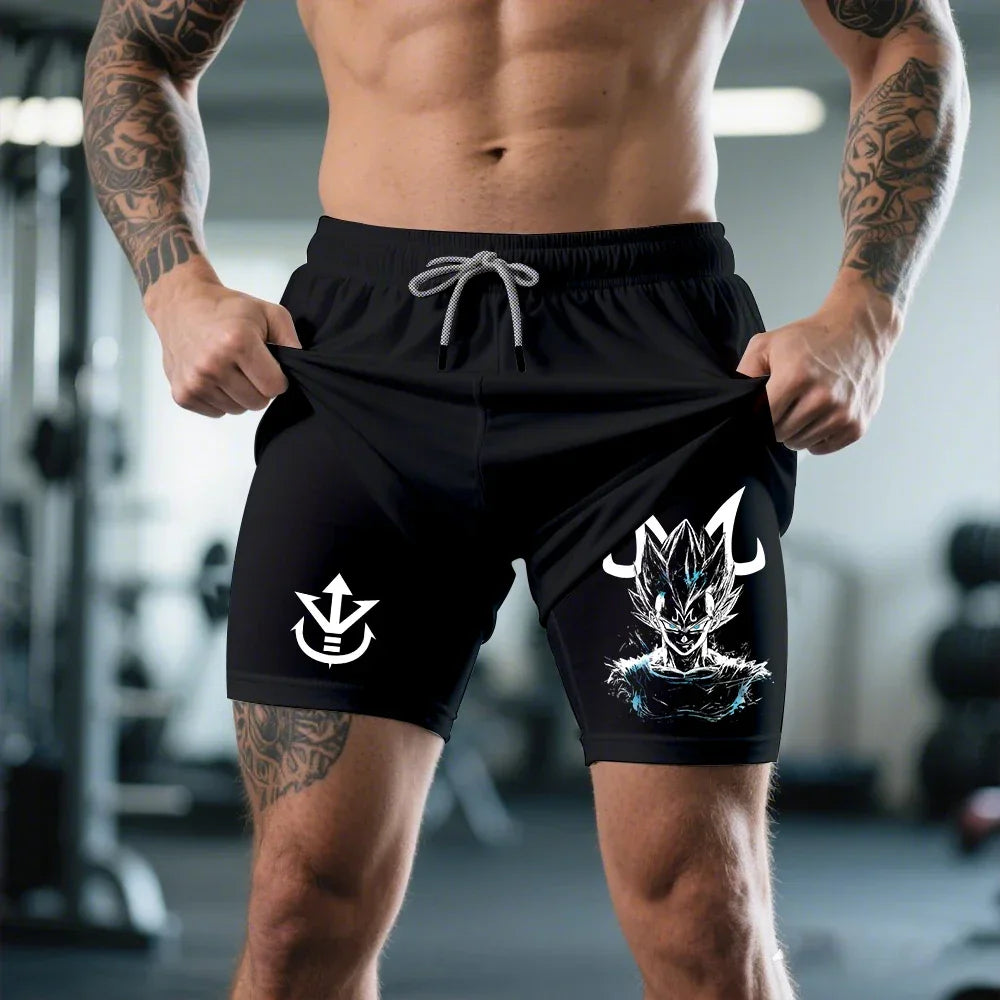 Dragon Ball Z 2-in-1 Dry-Fit Compression Shorts