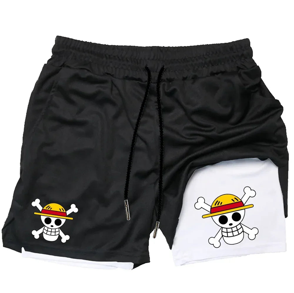 One Piece Skull Dry-Fit Compression Shorts