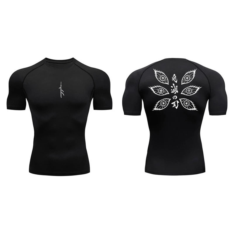 Dry Fit Athleisure Demon slayer Kokushibo Compression Shirt
