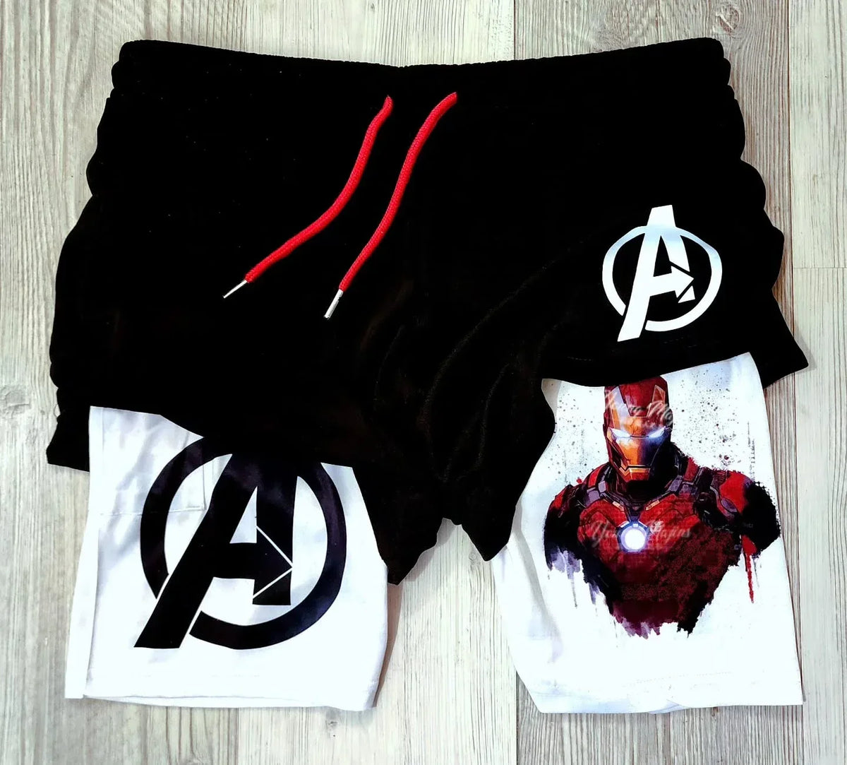 Avengers Dry-Fit Compression Shorts 2 in 1
