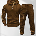Men'sFashion Set Knit Jacquard Hoodie and Pants