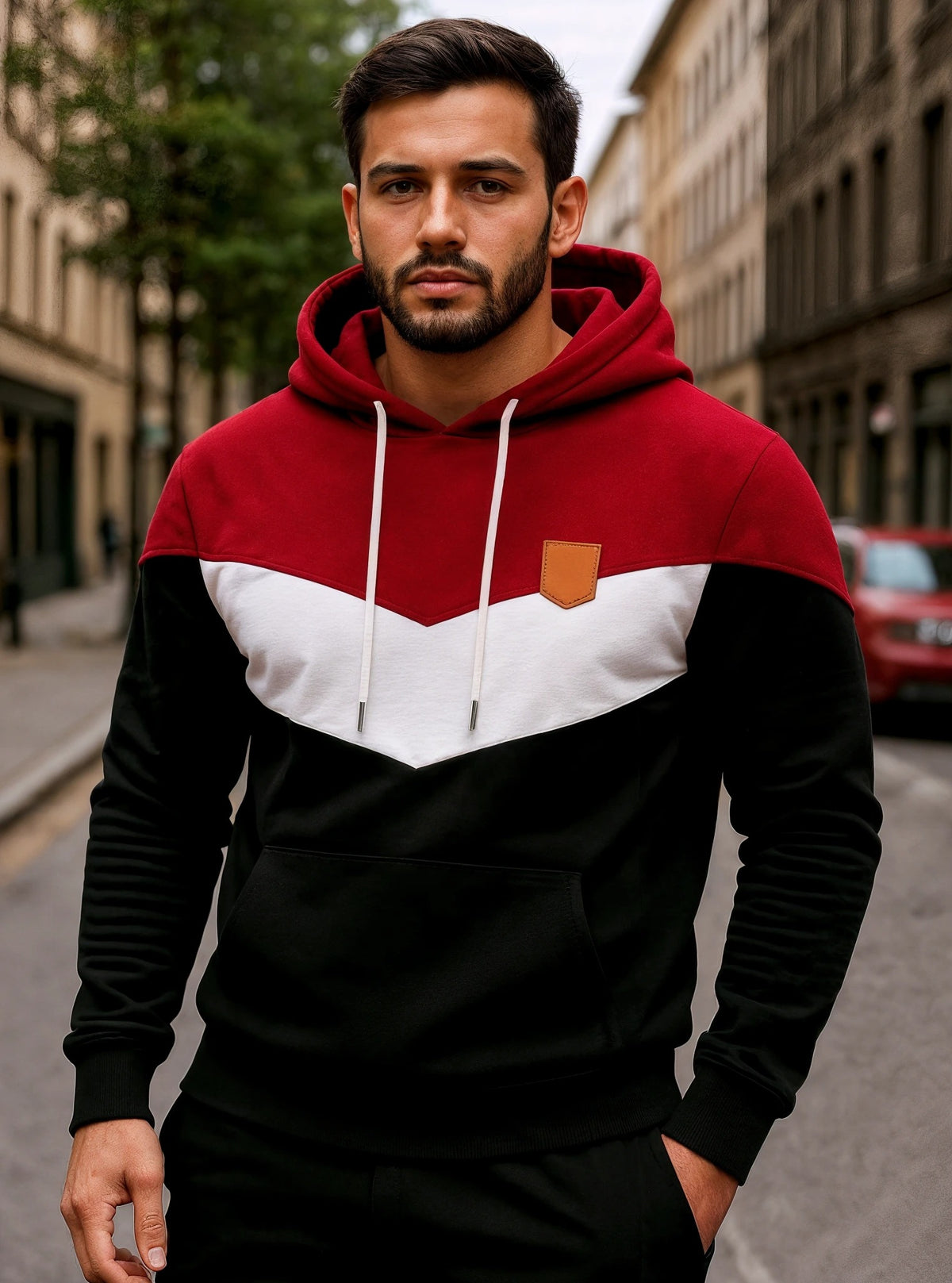 Men's quilted bomber sweatshirt