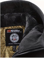 Men's warm Norwegian sporty fleece jacket with hood.