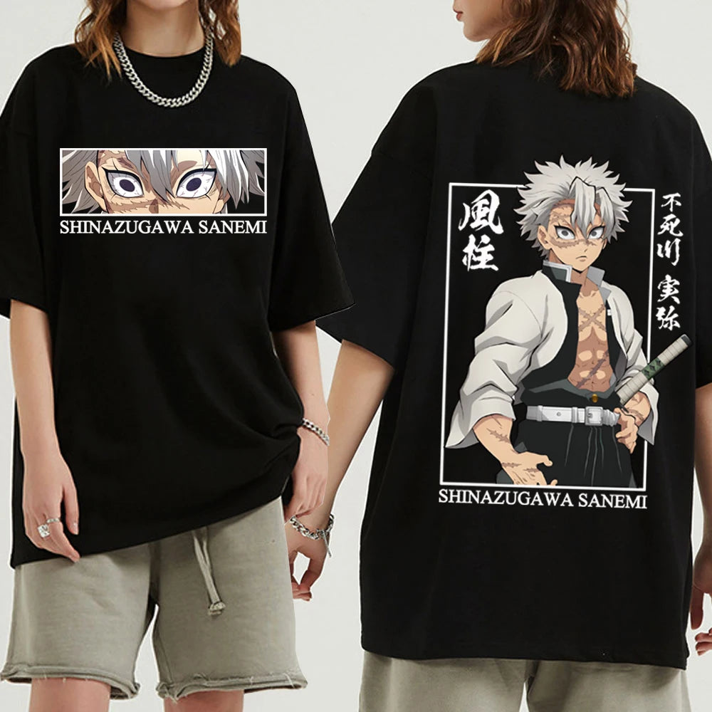 Oversized Streetwear Plus Size Sanemi Shinazugawa Demon Slayer