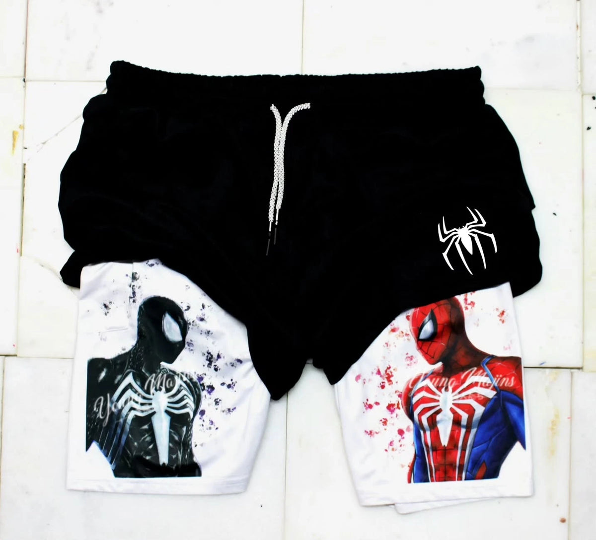 Avengers Dry-Fit Compression Shorts 2 in 1