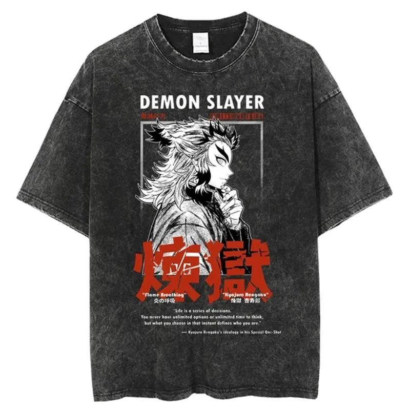 Oversized Streetwear Kyojuro Rengoku T-Shirt