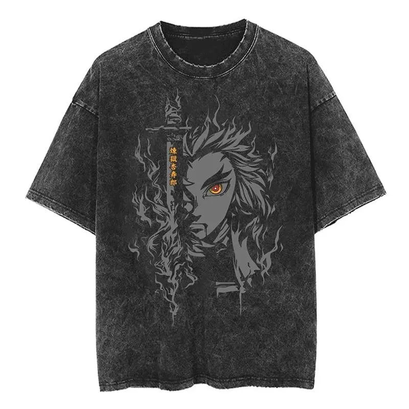 Oversized Streetwear Kyojuro Rengoku T-Shirt