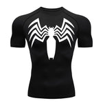 Dry Fit Athleisure Spider Print Compression Shirt 02