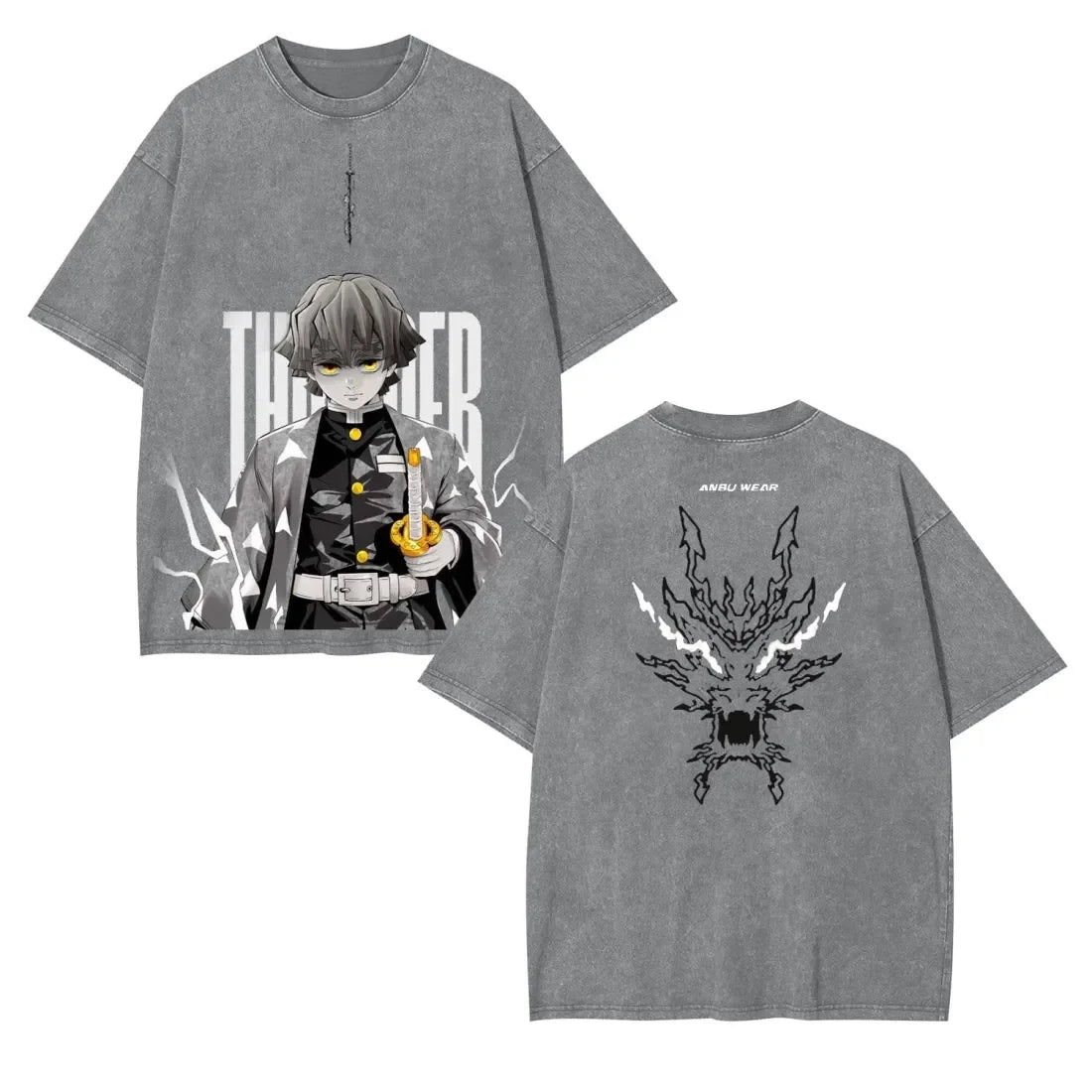 Oversized Streetwear Zenitsu Agatsuma Shirt