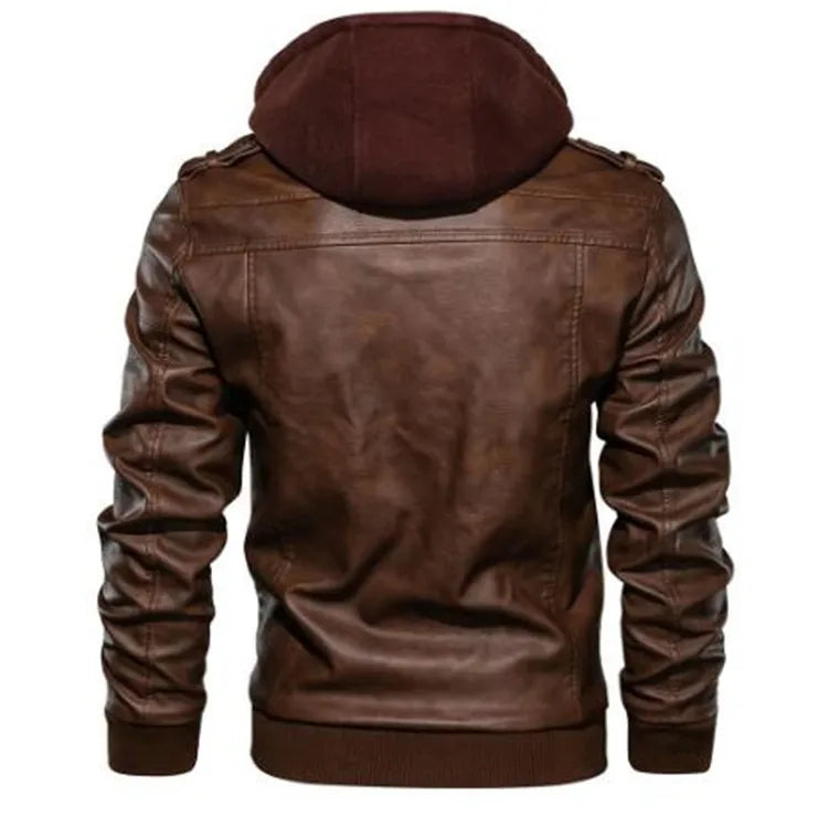 Premium retro men's jacket with hood and lining.