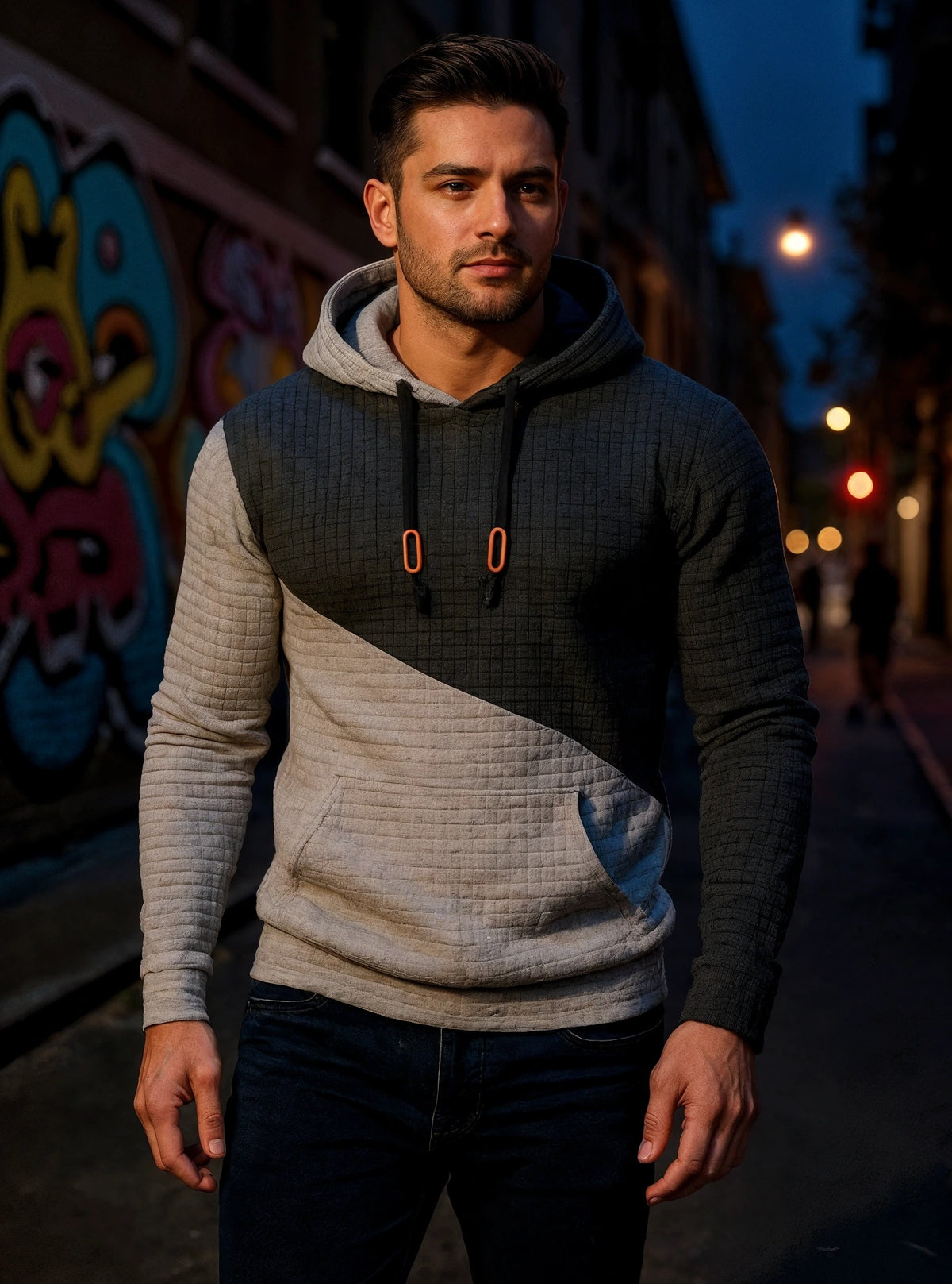 Men's quilted jacket Waffle Hoodies